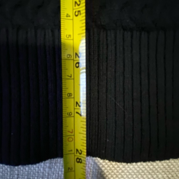 Lands' End Black Cotton Cable Knit Casual Office Holiday Turtleneck Sweater-1X - Picture 14 of 14